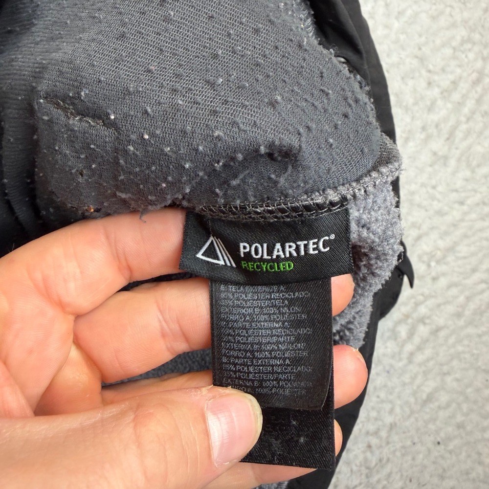 The North Face Denali Hoodie Mens Large Grey Black Polartec Fleece Jacket T132 - Picture 4 of 9
